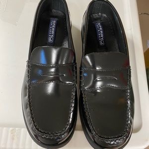 Boys Sperry Penny Loafers Black